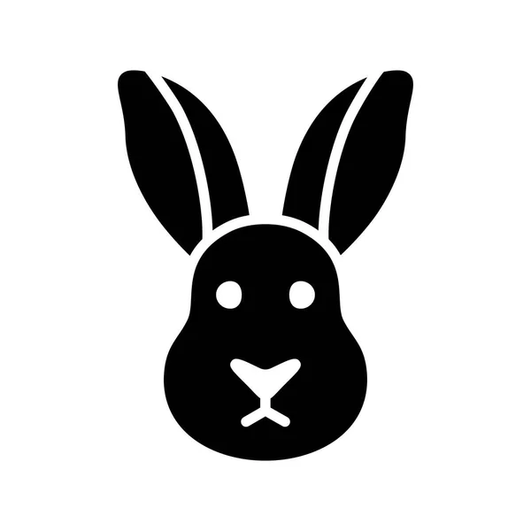 Rabbit Isolated Glyph Icon Farm Animal Vector Illustration Agriculture Sign — 스톡 벡터