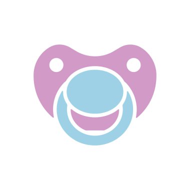 Bebek emzik yalıtılmış vektör sembolü. Çocuklar ve yeni doğmuş bebekler için grafik sembolü Web sitesi ve uygulama tasarımı, logo, uygulama, UI