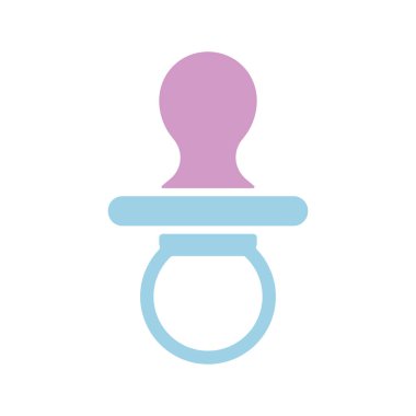 Bebek emzik yalıtılmış vektör sembolü. Çocuklar ve yeni doğmuş bebekler için grafik sembolü Web sitesi ve uygulama tasarımı, logo, uygulama, UI
