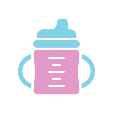 Yürüyen bebek bardağı izole edilmiş vektör sembolü. Çocuklar ve yeni doğmuş bebekler için grafik sembolü Web sitesi ve uygulama tasarımı, logo, uygulama, UI