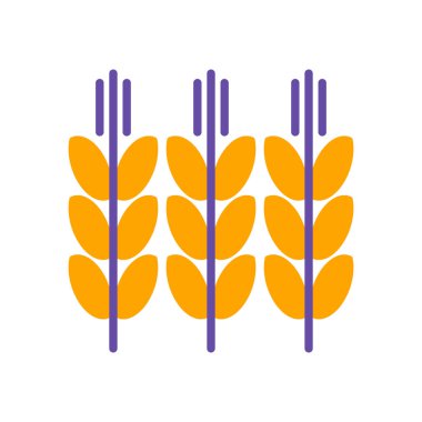 Dikenler ve buğday glifinin tanecikleri. Tarım işareti. Web sitenizin tasarımı için grafik sembolü, logo, uygulama, UI. Vektör illüstrasyonu, EPS10.