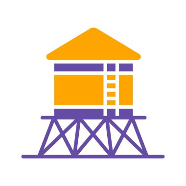 Su kulesi izole edilmiş sembol. Tarım işareti. Web sitenizin tasarımı için grafik sembolü, logo, uygulama, UI. Vektör illüstrasyonu, EPS10.