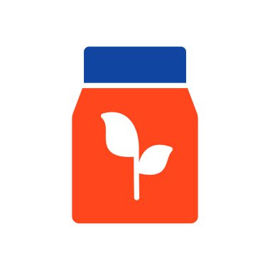 Gübre paketi vektör simgesi. Tohum paketi işareti. Tarım, bahçe ve bitkiler için grafik sembolü Web sitesi ve uygulama tasarımı, logo, uygulama, UI