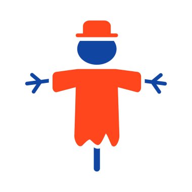 Korkuluk vektör simgesi. Tarım, bahçe ve bitkiler için grafik sembolü Web sitesi ve uygulama tasarımı, logo, uygulama, UI