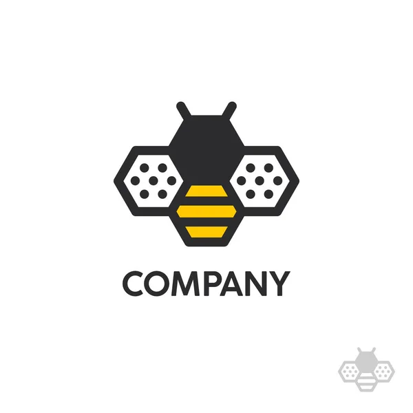 Plantilla Diseño Vectores Logotipo Honey Bee Animals Símbolo Gráfico Para — Vector de stock