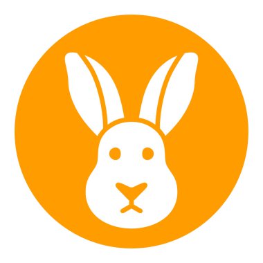 Tavşan sembolü simgesi. Çiftlik hayvanı vektör çizimi. Tarım işareti. Web sitenizin tasarımı için grafik sembolü, logo, uygulama, UI. EPS10.