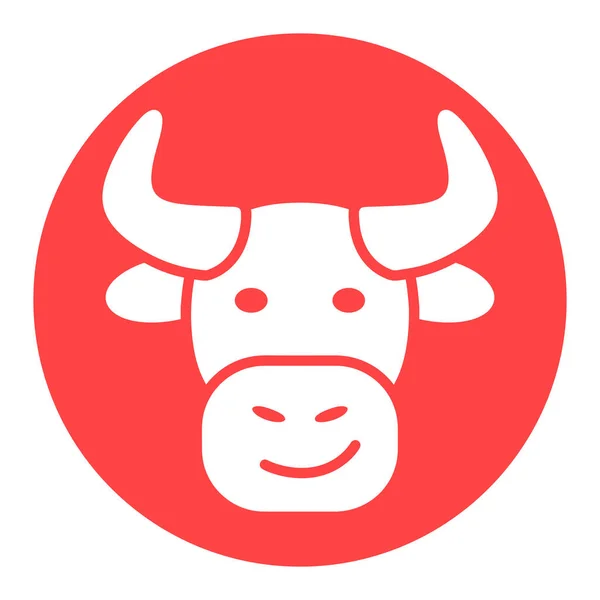 Bull Glyf Ikonen Illustration Vektor För Jordbruksdjur Jordbruksskylt Diagram Symbol — Stock vektor