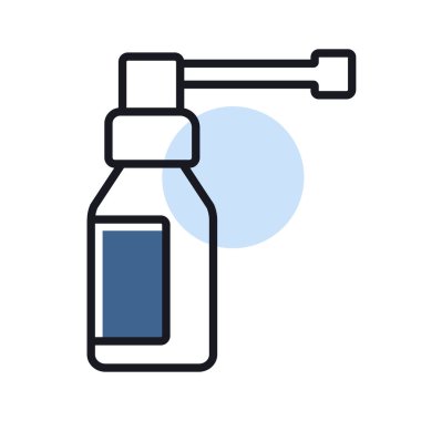 Tıbbi sprey vektörü izole edilmiş ikon. İlaç ve sağlık sigortası, tıbbi destek işareti. Tıbbi web sitesi ve uygulama tasarımı için grafik sembolü, logo, uygulama, UI