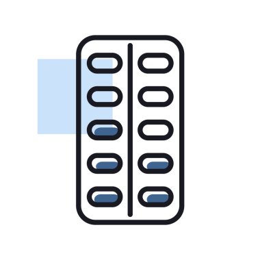 Haplar vektör ikonunu izole ediyor. İlaç ve sağlık sigortası, tıbbi destek işareti. Tıbbi web sitesi ve uygulama tasarımı için grafik sembolü, logo, uygulama, UI