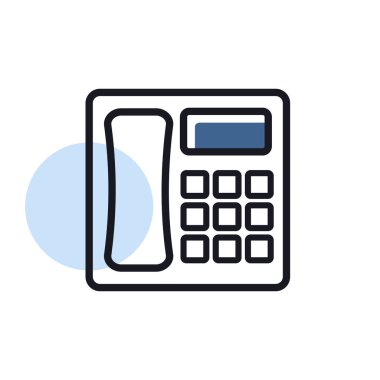 Telefon hattı simgesi. Çalışma alanı tabelası. Web sitenizin tasarımı için grafik sembolü, logo, uygulama, UI. Vektör illüstrasyonu, EPS10.