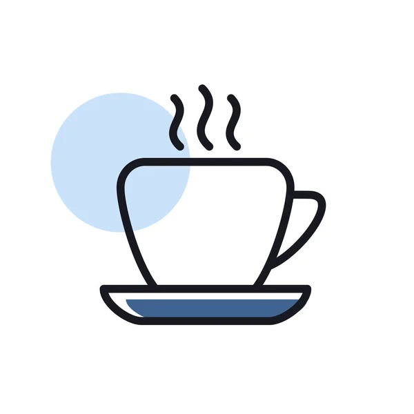 Icono Contorno Taza Café Señal Negocios Símbolo Gráfico Para Diseño — Vector de stock