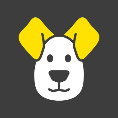 Köpek sembolü simgesi siyaha izole edilmiş. Çiftlik hayvanı vektör çizimi. Tarım işareti. Web sitenizin tasarımı için grafik sembolü, logo, uygulama, UI. EPS10.