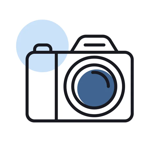 Векторна Ізольована Піктограма Фотоапарата Кемпінг Пішохідний Знак Символ Графіку Дизайну — стоковий вектор