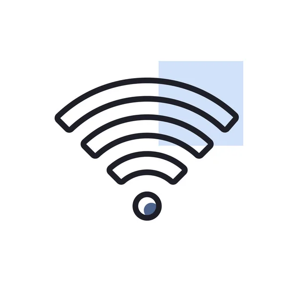 Иконка Беспроводной Сети Плоским Вектором Графический Символ Дизайна Веб Сайта — стоковый вектор