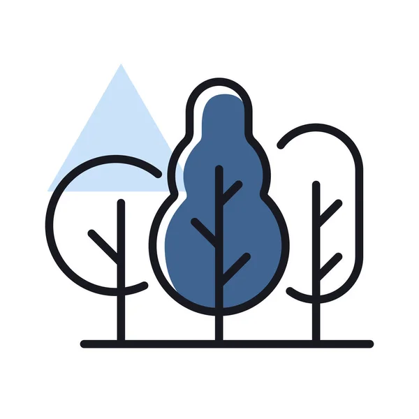 Ikona Wektora Lasu Liściastego Izolowana Znak Natury Symbol Graficzny Strony — Wektor stockowy