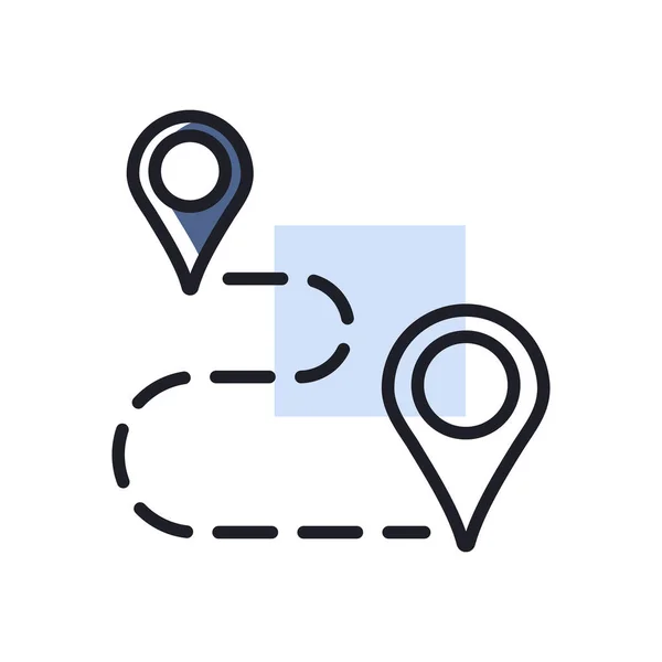 Route Vector Isolated Icon Navigation Sign Graph Symbol Travel Tourism — Stock Vector