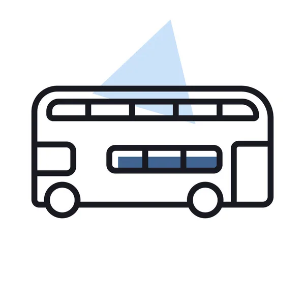 Doppeldeckerbus Vektor Symbol Grafik Symbol Für Reise Und Tourismus Website — Stockvektor