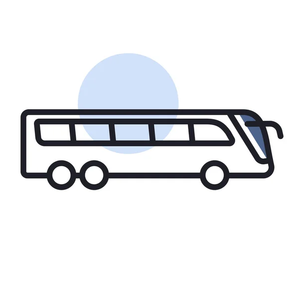 Подорожі Автобуса Вектор Ізольовані Значок Символ Графіку Веб Сайту Подорожей — стоковий вектор
