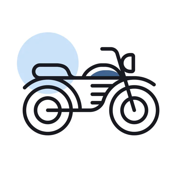 Motorrad Vektor Isoliertes Symbol Grafik Symbol Für Reise Und Tourismus — Stockvektor