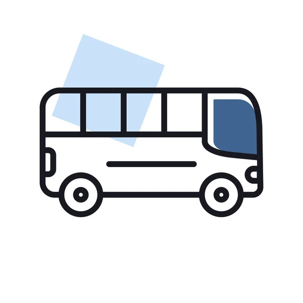 Stadtbus Vektor Isoliertes Symbol Grafik Symbol Für Reise Und Tourismus — Stockvektor