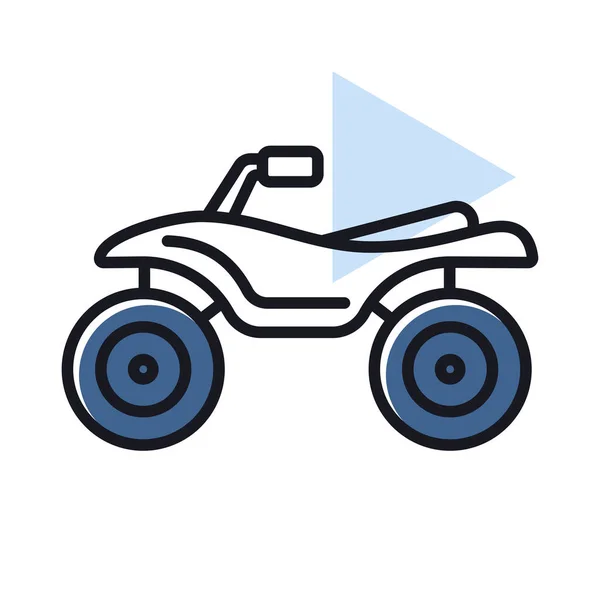 Atv Fahrer Quad Fahrrad Vektor Isoliert Symbol Grafik Symbol Für — Stockvektor