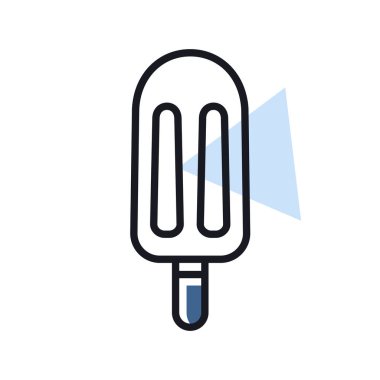 Dondurma vektör simgesi. Fast food burcu. Yemek pişirme web sitesi ve uygulama tasarımı, logo, uygulama, UI için grafik sembolü