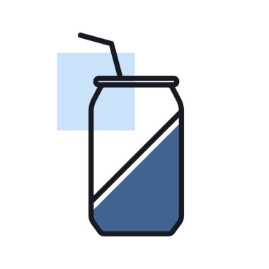 Soda kutuları vektör simgesi. Fast food burcu. Yemek pişirme web sitesi ve uygulama tasarımı, logo, uygulama, UI için grafik sembolü