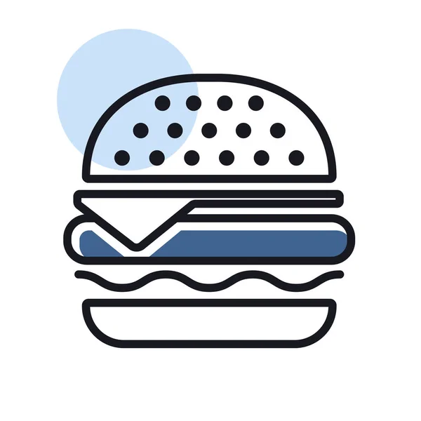 Burger Vektor Ikon Snabbmatsskylt Diagram Symbol För Matlagning Webbplats Och — Stock vektor