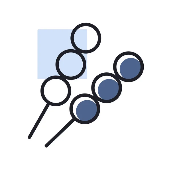 Ikona Vektoru Masových Kuliček Znamení Rychlého Občerstvení Graf Symbol Pro — Stockový vektor