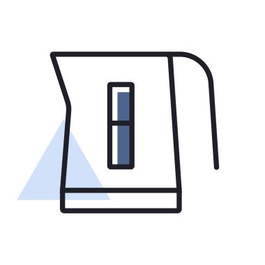 Elektrikli çaydanlık vektör simgesi. Mutfak aletleri. Yemek pişirme web sitesi tasarımı, logo, uygulama, Ui için grafik sembolü