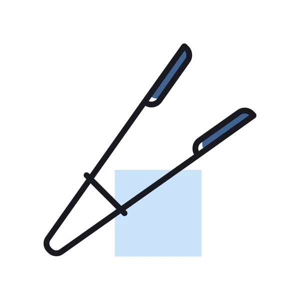 キッチントングベクトルアイコン 台所用品 ウェブサイトのデザイン アプリ Uiを調理するためのグラフシンボル — ストックベクタ