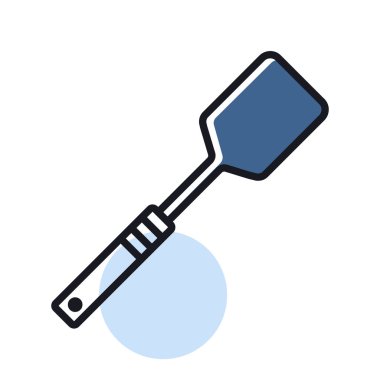Mutfak spatula vektör izole ikonu. Mutfak aletleri. Yemek pişirme web sitesi tasarımı, logo, uygulama, UI için grafik sembolü