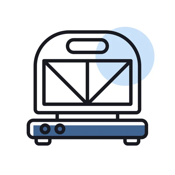 Küchensandwich Hersteller Vektor Symbol Elektrisches Küchengerät Grafik Symbol Für Das — Stockvektor
