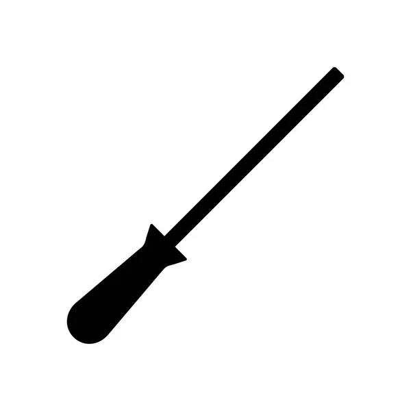 Temperówka Noża Wektor Izolowany Ikona Glifu Urządzenia Kuchenne Symbol Graficzny — Wektor stockowy