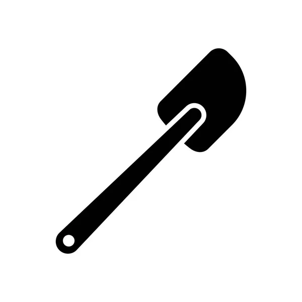 シリコーンキッチンへらベクトル絶縁グリフアイコン 台所用品 ウェブサイトのデザイン アプリ Uiを調理するためのグラフシンボル — ストックベクタ