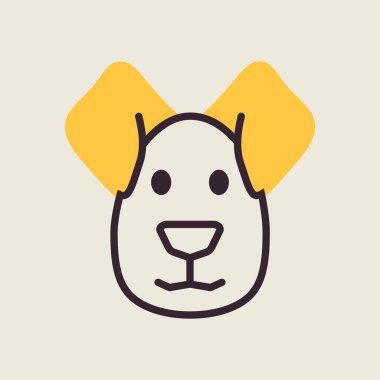 Köpek ikonu. Çiftlik hayvanı vektör çizimi. Tarım işareti. Web sitenizin tasarımı için grafik sembolü, logo, uygulama, UI. EPS10.
