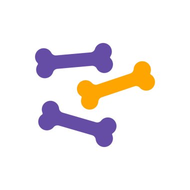 Köpek kemiği vektör simgesi. Evcil hayvan işareti. Evcil hayvan ve veteriner web sitesi ve uygulama tasarımı, logo, uygulama, UI için grafik sembolü
