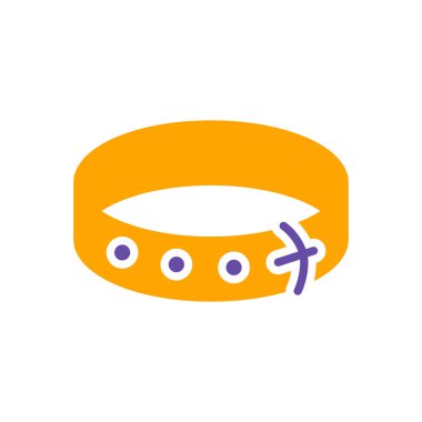 Hayvan tasması vektör simgesi. Evcil hayvan işareti. Evcil hayvan ve veteriner web sitesi ve uygulama tasarımı, logo, uygulama, UI için grafik sembolü