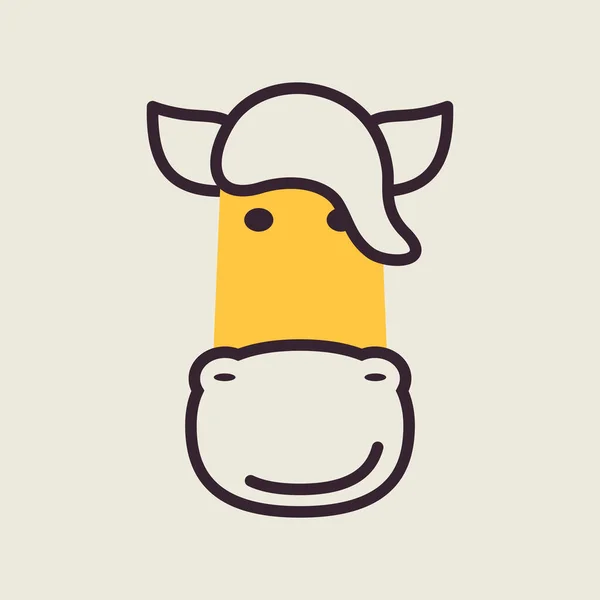Icono Caballo Ilustración Del Vector Animal Granja Signo Agricultura Símbolo — Vector de stock