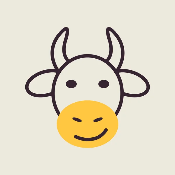 Икона Коровы Векторная Иллюстрация Сельскохозяйственных Животных Знак Сельского Хозяйства Графический — стоковый вектор