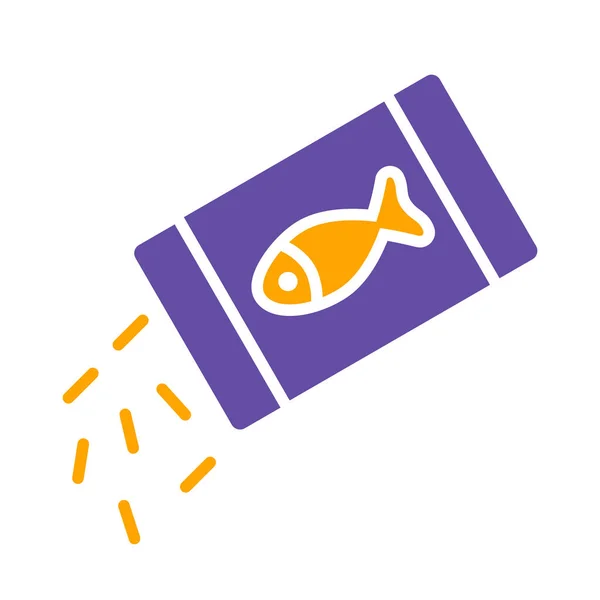 Pet Fish Feed Vector Icon Pet Animal Sign Graph Symbol — Stock Vector