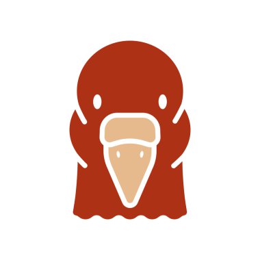 Güvercin kabartma simgesi. Hayvan kafası vektör sembolü. Tarım işareti. Web sitenizin tasarımı için grafik sembolü, logo, uygulama, UI. EPS10.