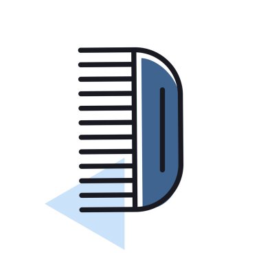 Saç fırçası bebek vektörü izole edilmiş ikon. Çocuklar ve yeni doğmuş bebekler için grafik sembolü Web sitesi ve uygulama tasarımı, logo, uygulama, UI