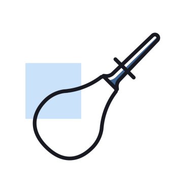 Enema izole edilmiş tasarım izole vektör simgesi. İlaç ve sağlık sigortası, tıbbi destek işareti. Tıbbi web sitesi ve uygulama tasarımı için grafik sembolü, logo, uygulama, UI