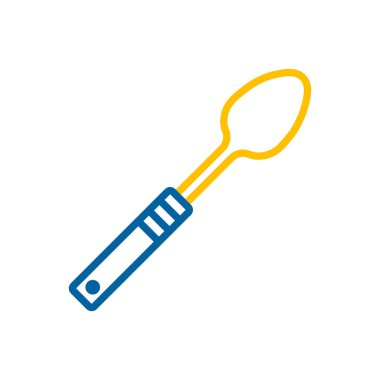 Büyük kaşık vektör simgesi. Mutfak aletleri. Yemek pişirme web sitesi tasarımı, logo, uygulama, UI için grafik sembolü