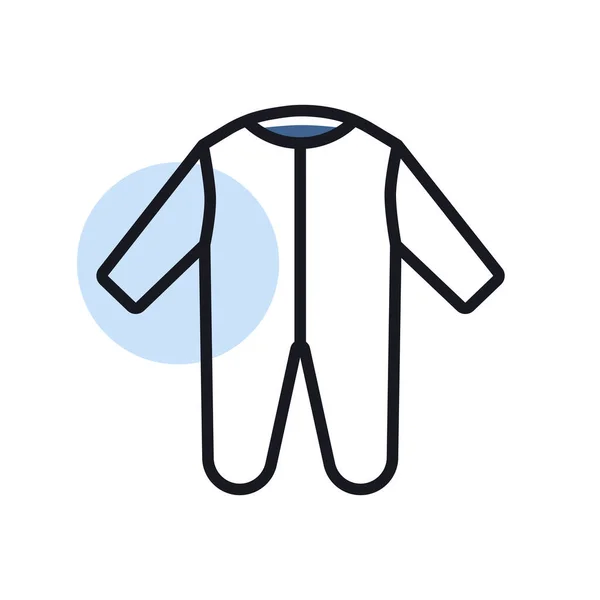 Baby Bodysuit Isolated Vector Icon Baby Romper Graph Symbol Children — Stock Vector