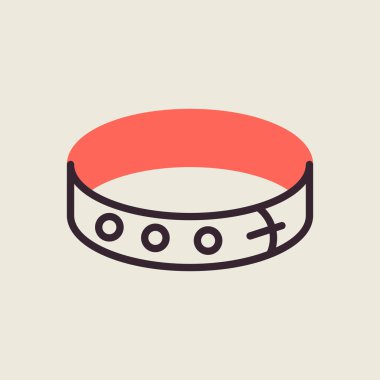 Hayvan tasması vektör simgesi. Evcil hayvan işareti. Evcil hayvan ve veteriner web sitesi ve uygulama tasarımı, logo, uygulama, UI için grafik sembolü