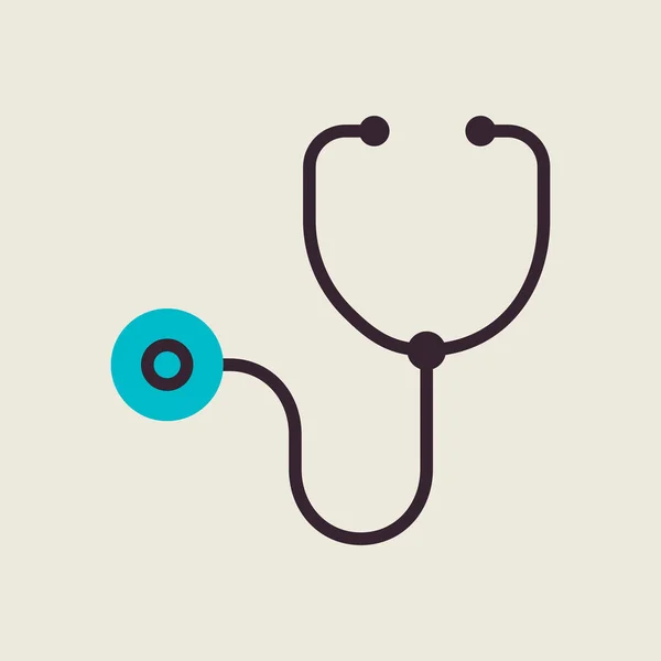 Medyczna Ikona Wektora Stetoskopu Medycyna Opieka Zdrowotna Znak Pomocy Medycznej — Wektor stockowy