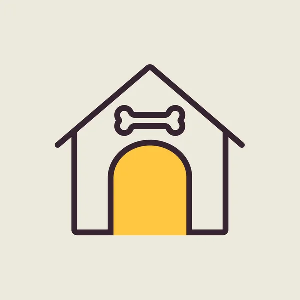 Dog House Vector Isolated Icon Pet Animal Sign Graph Symbol — Stock Vector