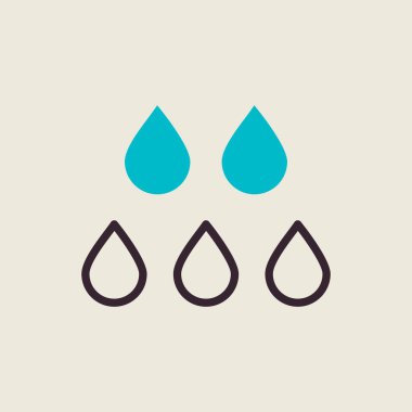 Su vektör simgesini bırak. Meteoroloji işareti. Seyahat, turizm ve hava durumu web sitesi ve uygulama tasarımı, logo, uygulama, UI için grafik sembolü
